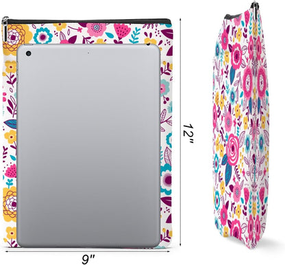 Floral Zippered Book Sleeve