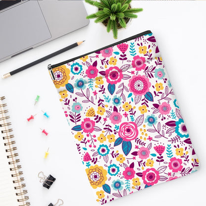 Floral Zippered Book Sleeve