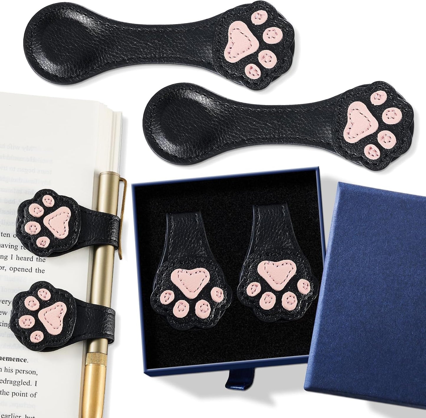 Paw Magnetic Bookmark & Pen Holder Set