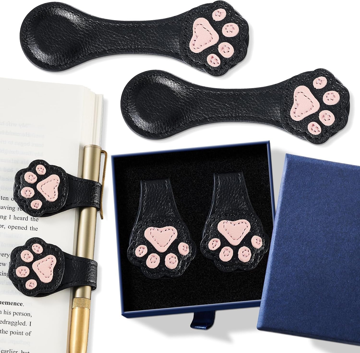 Paw Magnetic Bookmark & Pen Holder Set