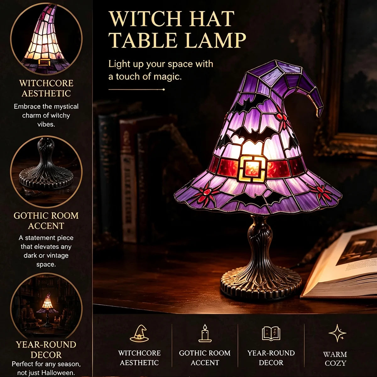 Retro Witch Hat USB Lamp