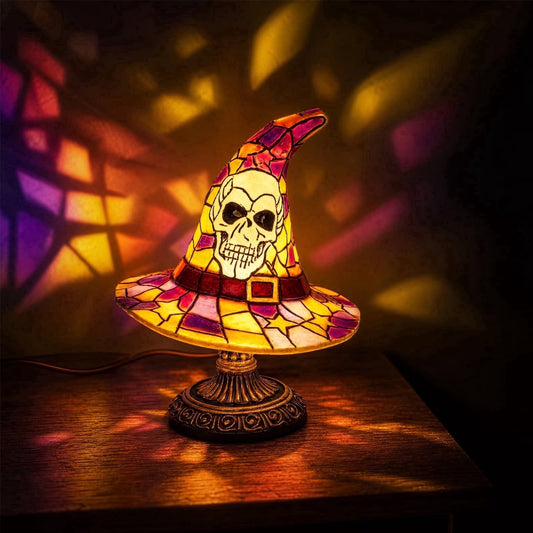 Witch Hat Stained Glass Lamp
