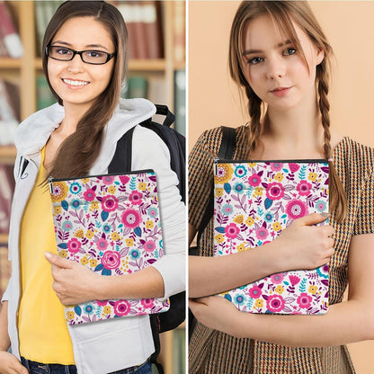 Floral Zippered Book Sleeve