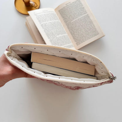 Floral Zippered Book Sleeve