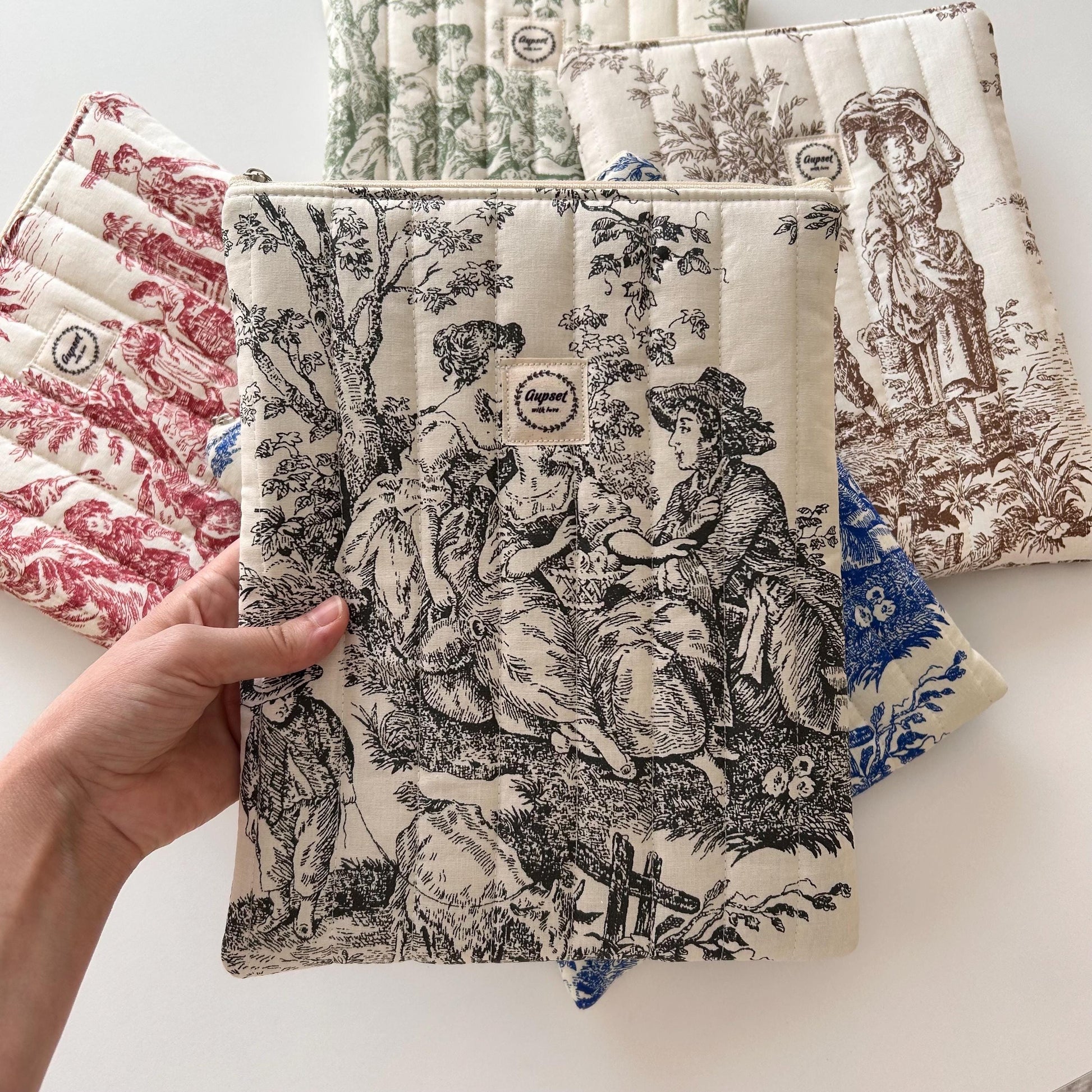 Floral Zippered Book Sleeve