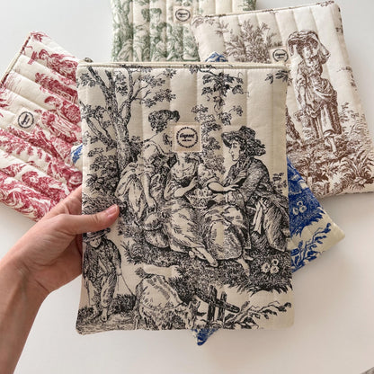 Floral Zippered Book Sleeve