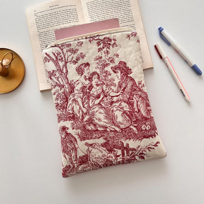 Floral Zippered Book Sleeve